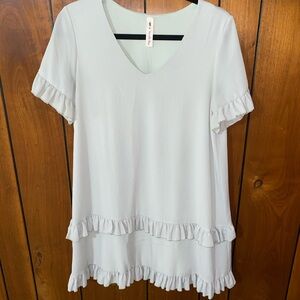 Vanilla Bay Mint Green Ruffle Mini Dress